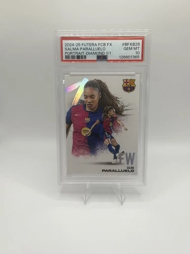 24-25 Futera FC Barcelona FX Salma Paralluelo Portrait- Diamond 1/1 PSA 10