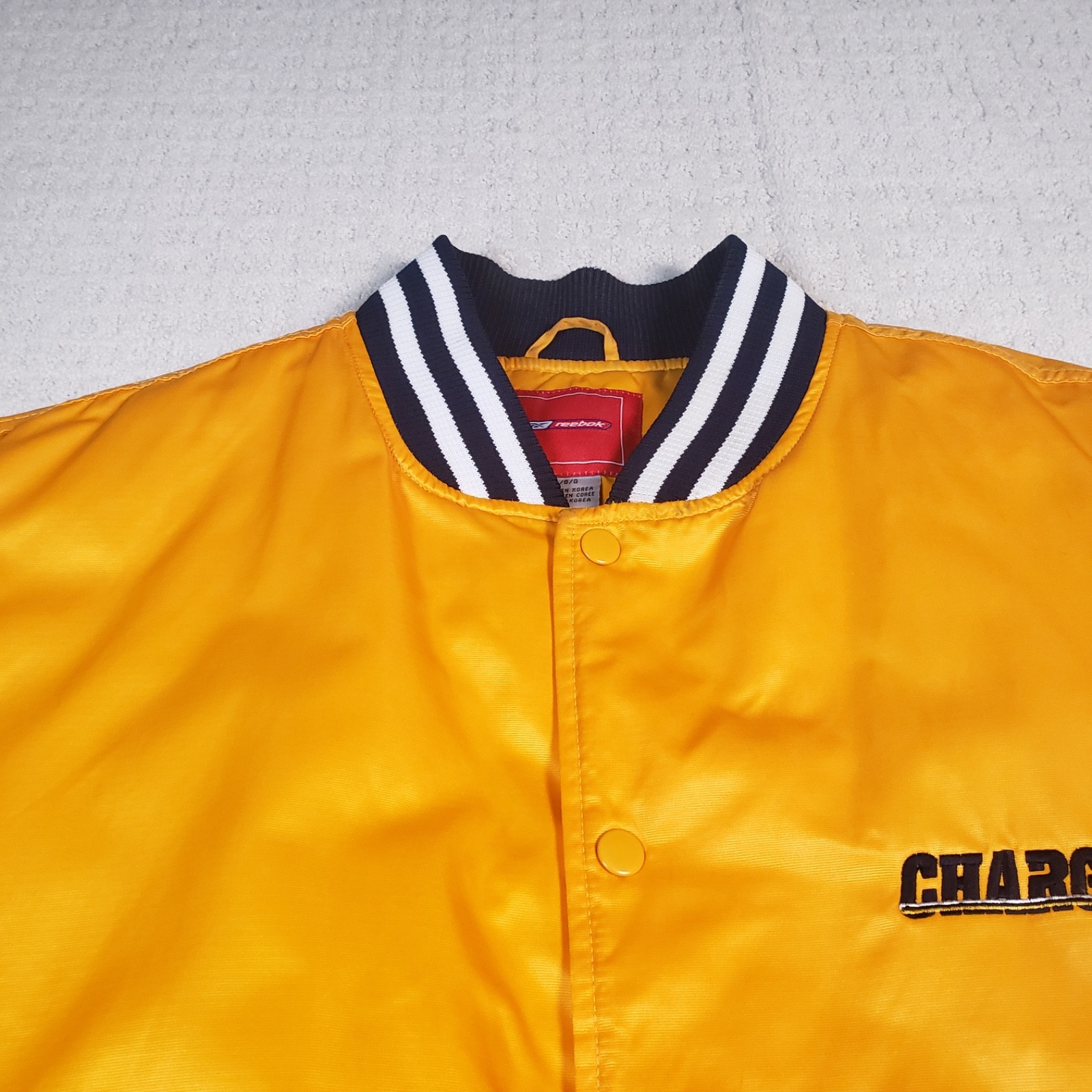 Vintage San Diego Chargers Jacket Mens Large Reebok Satin Letterman NFL Football thumbnail 19