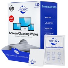 Screen Wipes for Electronics, 120 Count 6"x6" Pre-Moistened Screen Cleaner for S