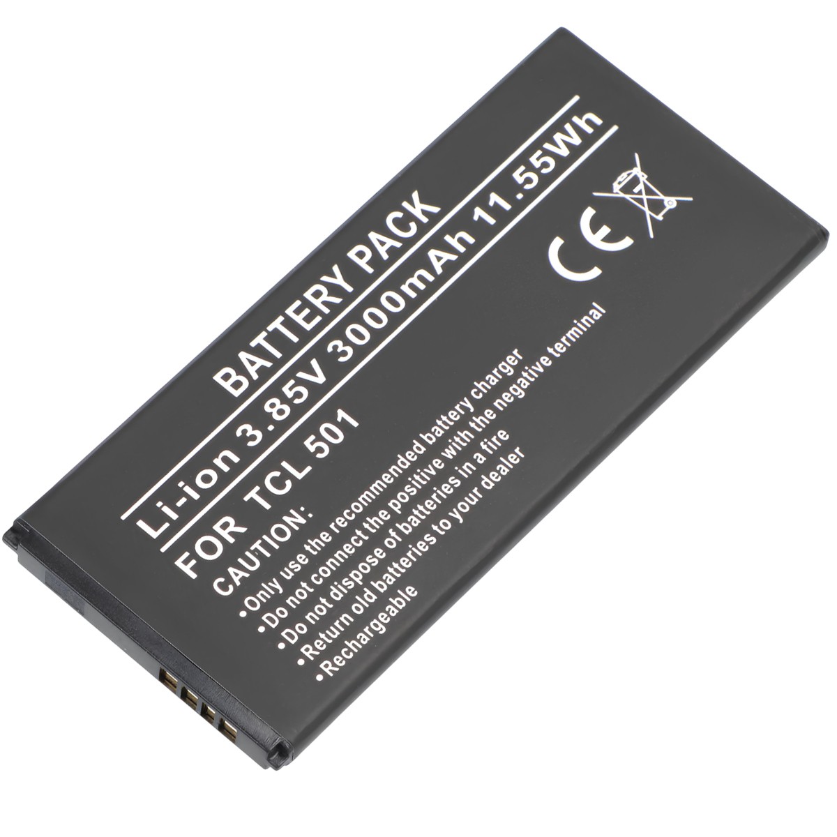 Batterie Li-ion 3.85V pour TCL 501 Avizar pièce de rechange 3000mAh 11.55Wh noire