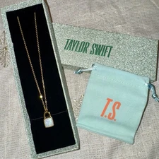 The Life of Showgirl Lock Necklace Opalite Taylor Swift - READY TO SHIP