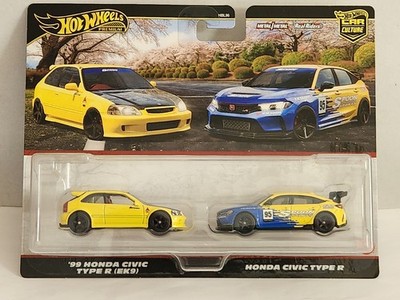 Hot Wheels Premium Car Culture 99 Honda Civic Type R (EK9) & Honda Civic Type R