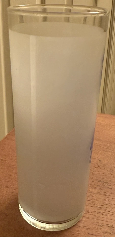 "Vidrio vintage Frank Sinatra blanco esmerilado de 6"" raro usado en excelente estado" Foto 3 de 4