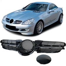 Kühlergrill Schwarz Glanz passt für Mercedes SLK R171 2004-2007 Vorfacelift