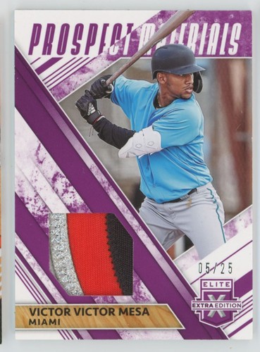 Victor Victor Mesa 2019 Panini Elite Extra Edition Prospect Materials Purple /25