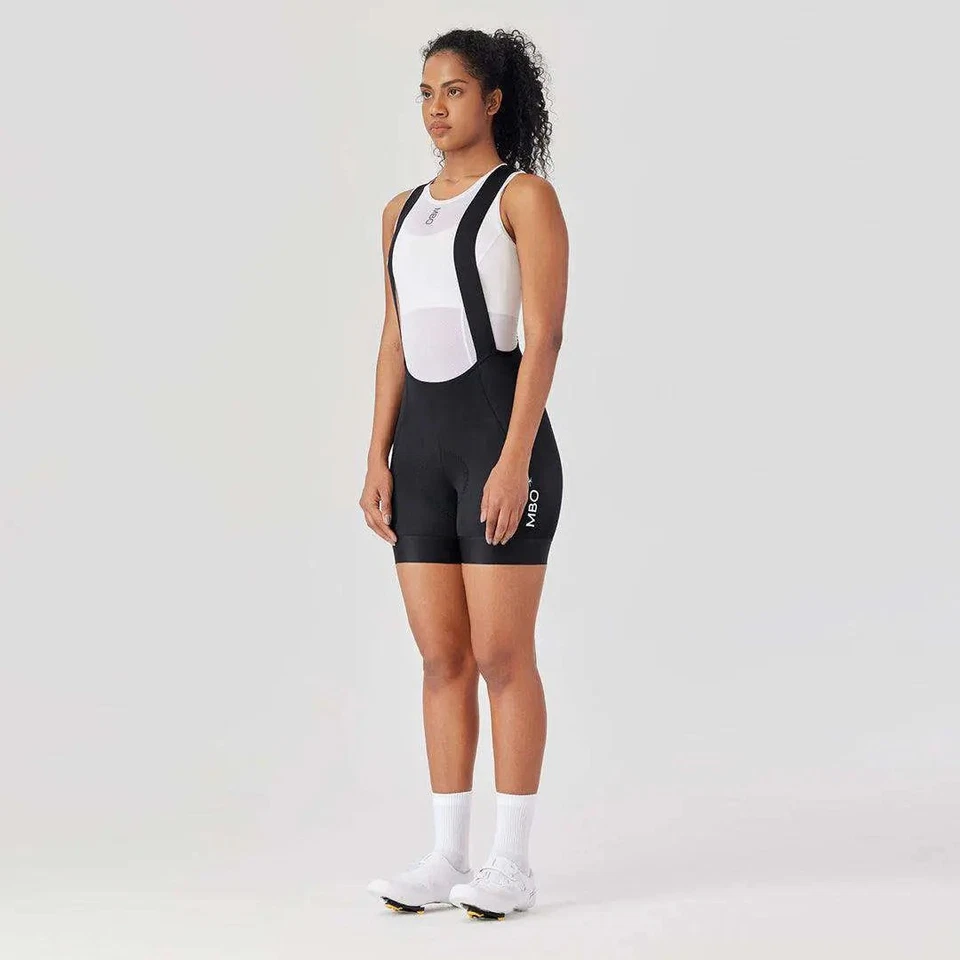 Pantalones cortos con tirantes MBO Prime Ultra para mujer T113 negros talla pequeña Foto 2 de 4
