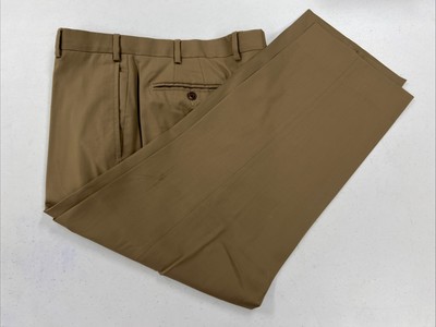Zanella Men's Brown Solid Wool Dress Pants 36X27 $495