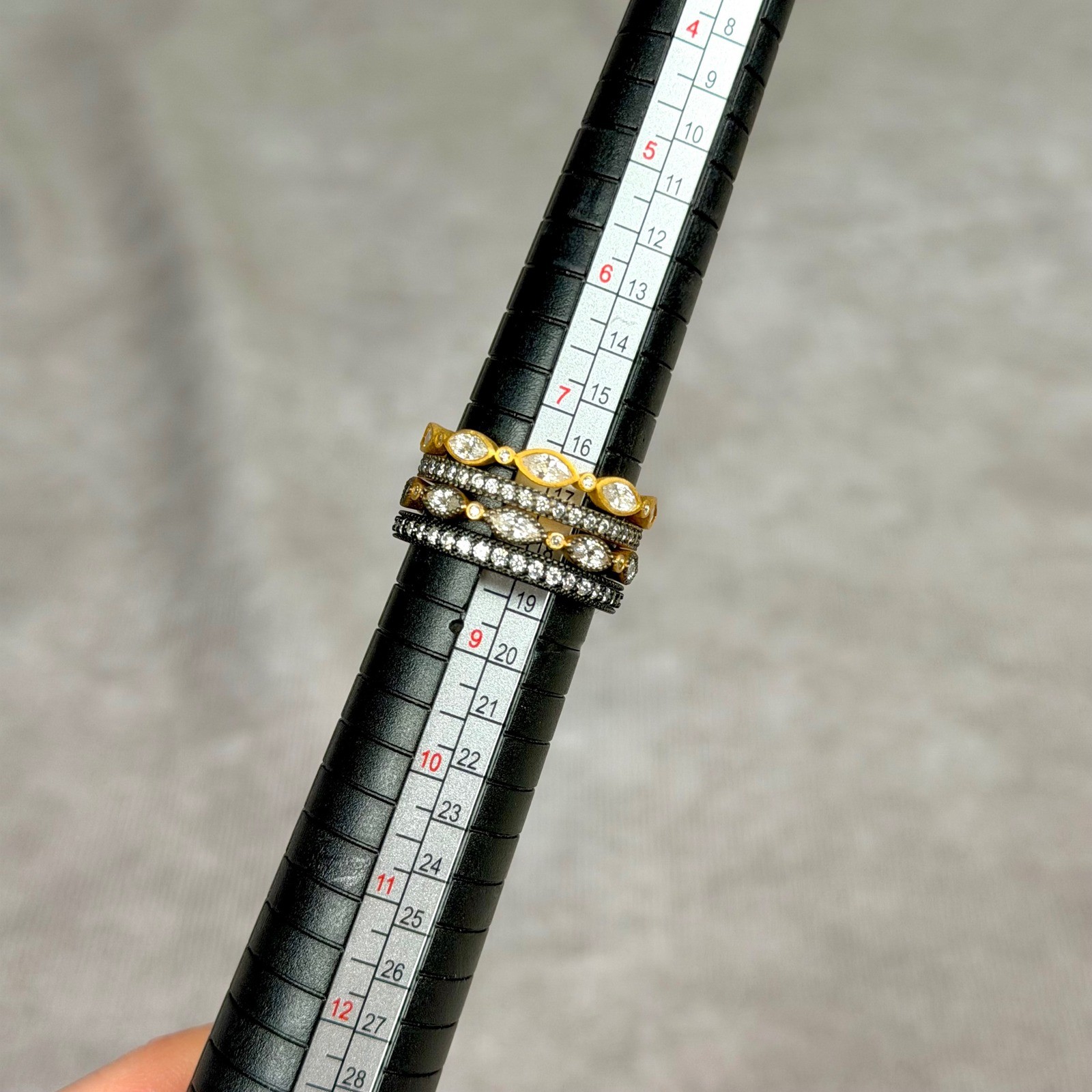 Freida Rothman Mixed Metal Stackable Ring Set Gol… - image 1