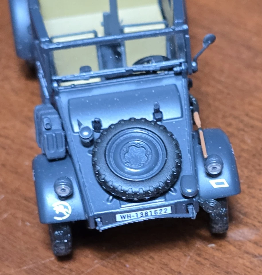 31/2" Volkswagen Militar Kubelwagen VW Tipo 82 Azul Wehrmacht 1/43 Modelo Suelto Foto 4 de 4