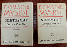 Nietzsche Lettres à Peter Gast 2/2 tomes complet 1957 !