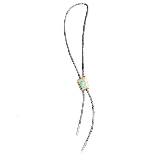 Native American Turquoise Bling Gems Rhinestones Bolo Tie Aztec Style Navajo 
