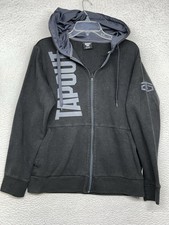 Tap Out Demolition Sweatshirt Mens Large Black Full Zip Wrestling Hooded Hoodie