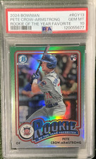 2024 BOWMAN ROOKIE OF THE YEAR FAVORITE PETE CROW ARMSTRONG PSA 10 ROY13