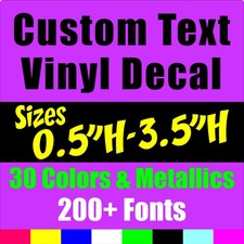 Vinyl Lettering Custom Text Sticker Decal Car Window Business Name Boat Trailer