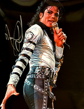 Foto autografata firmata Michael Jackson 8x10 + certificato di autenticità Billie Jean Thriller Beat It