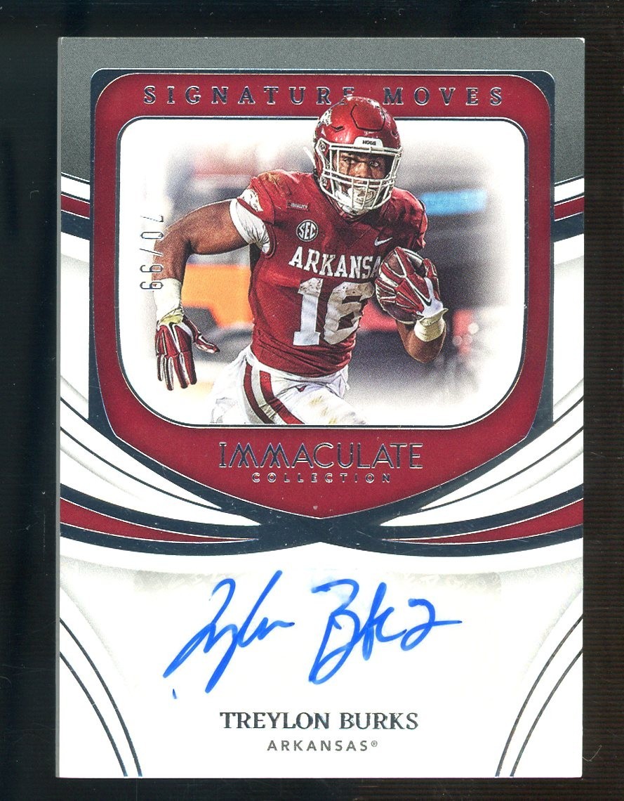 Treylon Burks Panini Immaculate Collection Collegiate Signature Moves #SMTBU Base