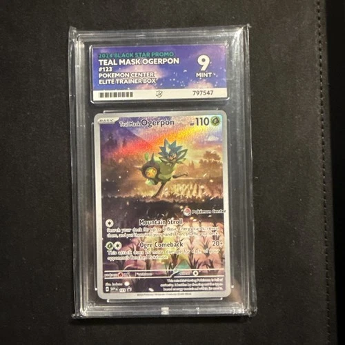Teal Mask Ogerpon SVP123 Promo - Pokemon Center - Ace Graded: 9 Mint