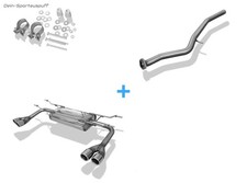 FOX Edelstahl Duplex Racing-Komplettanlage ab Kat Fiat 124 Spider je 2x70mm rund
