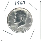 1967 KENNEDY HALF 40% SLVR JUST UNDER UNCIRCULATED