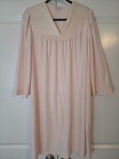 VTG Vanity Fair Pink Satin Trim Long Nightgown Size Large Cottage Granny Core