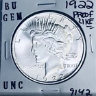 1922 P BU GEM PEACE SILVER DOLLAR UNC MS+++ U.S. MINT RARE COIN 9142