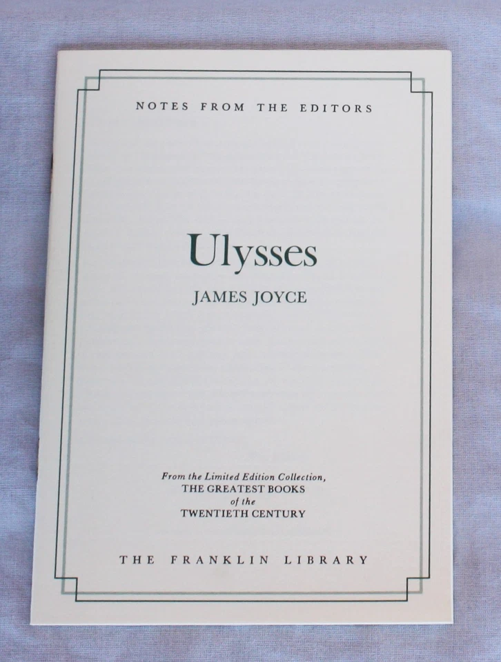 Franklin Library Ulysses FINE James Joyce Leather Classic Modernist Masterpiece - Image 3 of 4