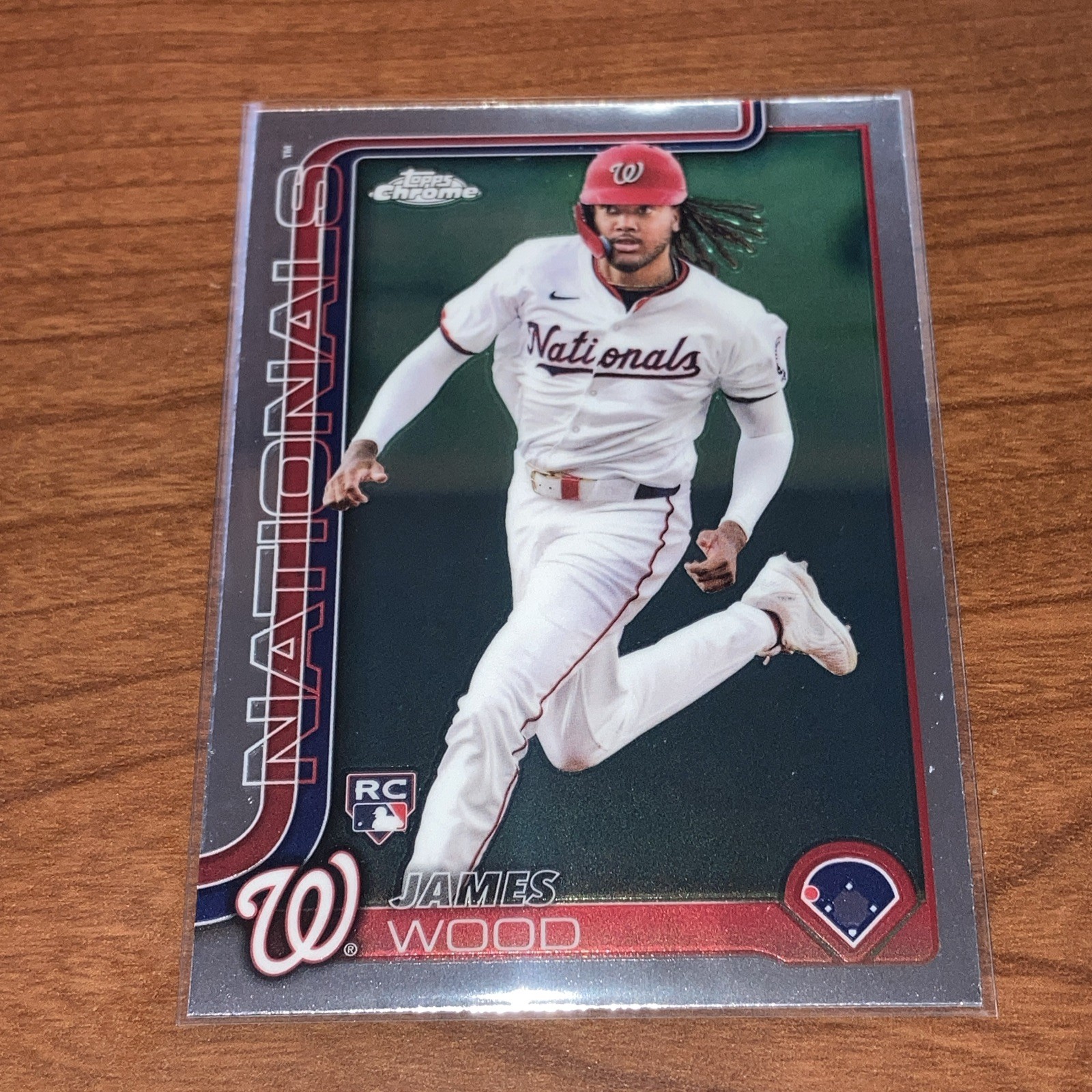 2025 Topps Chrome James Wood RC #132 Washington Nationals Rookie