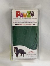 Protex PawZ Rubber Dog Boots XL Green 12 PACK Waterproof Reusable NEW