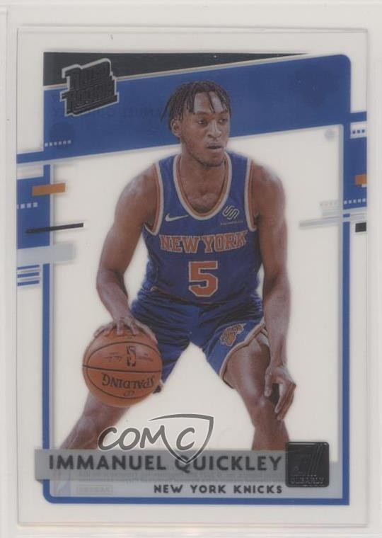 2020-21 Panini Clearly Donruss Rated Rookie Immanuel Quickley #77 02ez