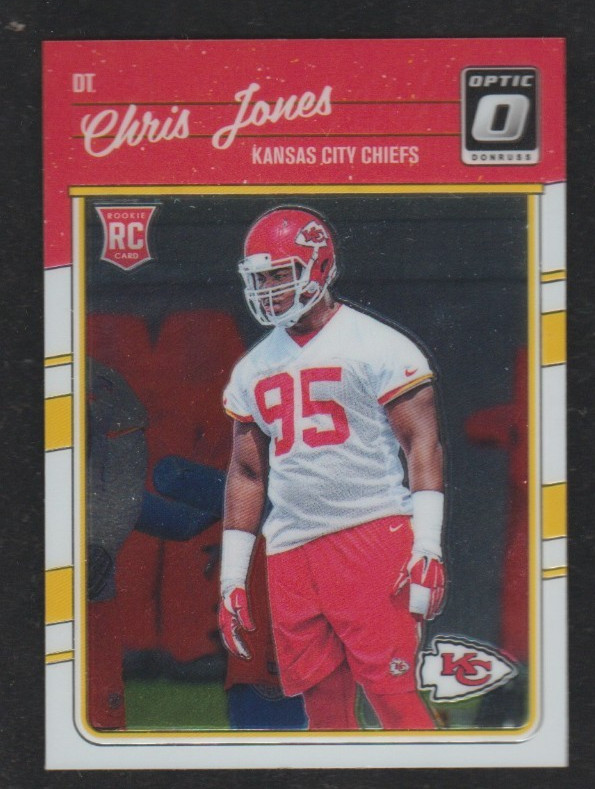 CHRIS JONES Chiefs 2016 Donruss Optic Rookie Card #109 SP RC Set Break SEE SCANS