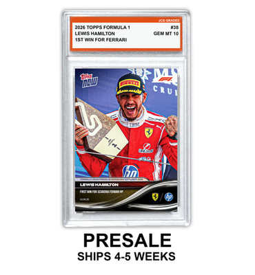 Lewis Hamilton 2026 Topps Now Formula 1 #38 Ferrari Graded Gem Mint 10 - Presale