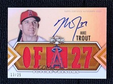 2012 Topps Triple Threads Future Phenoms Relics Gold 13/25 Mike Trout Auto 6m1