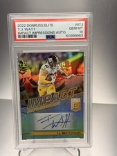 PSA 10 Gem Mint 2022 Donruss Elite T.J. Watt Auto Impact Impressions Steelers