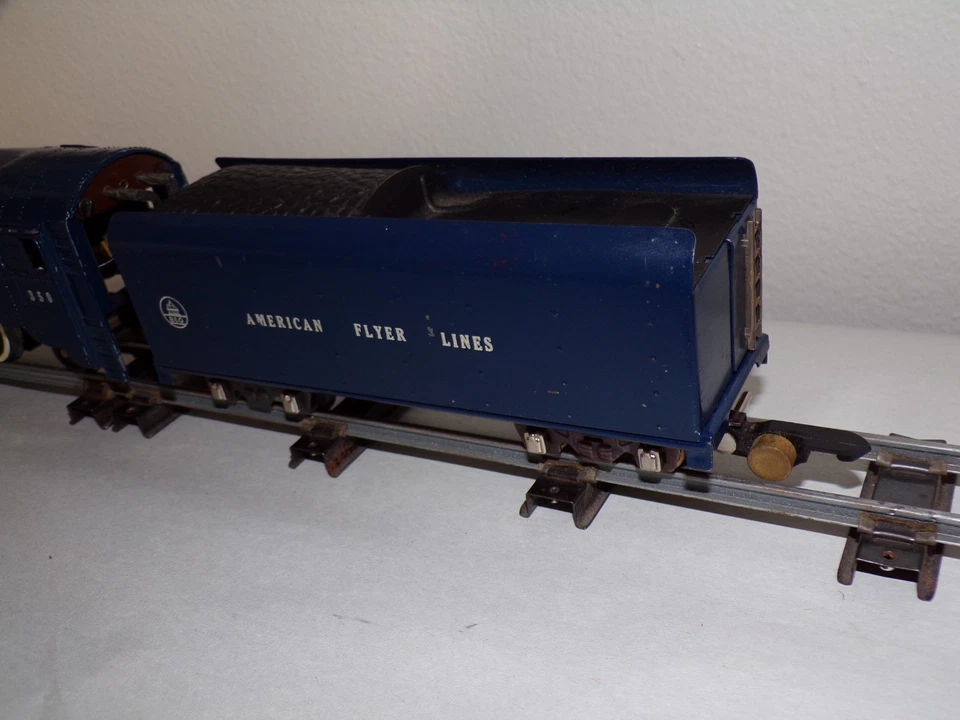 Original Vintage American Flyer S Gauge 350 Royal Blue Steam EXCEPTIONALLY CLEAN - Image 3 of 4