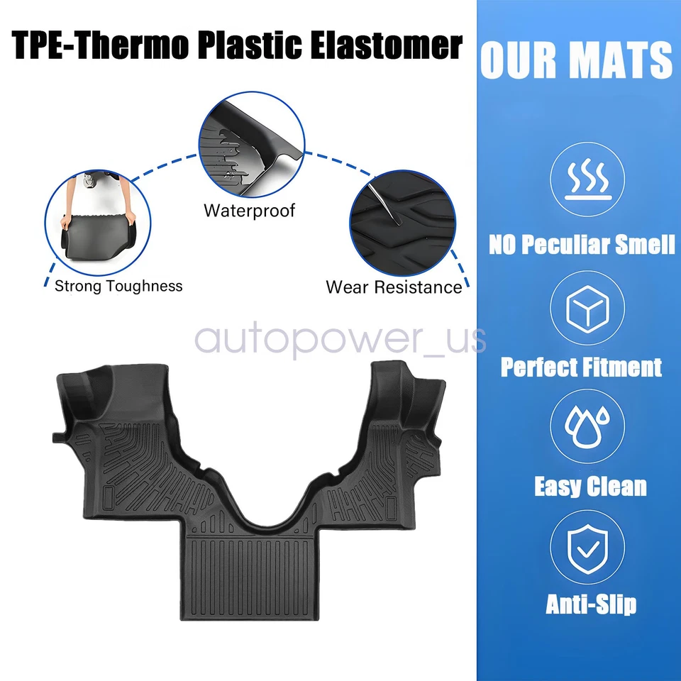 Tapetes forros TPE para todo tipo de clima primera fila para Ford Econoline 2005-2025 Foto 3 de 4