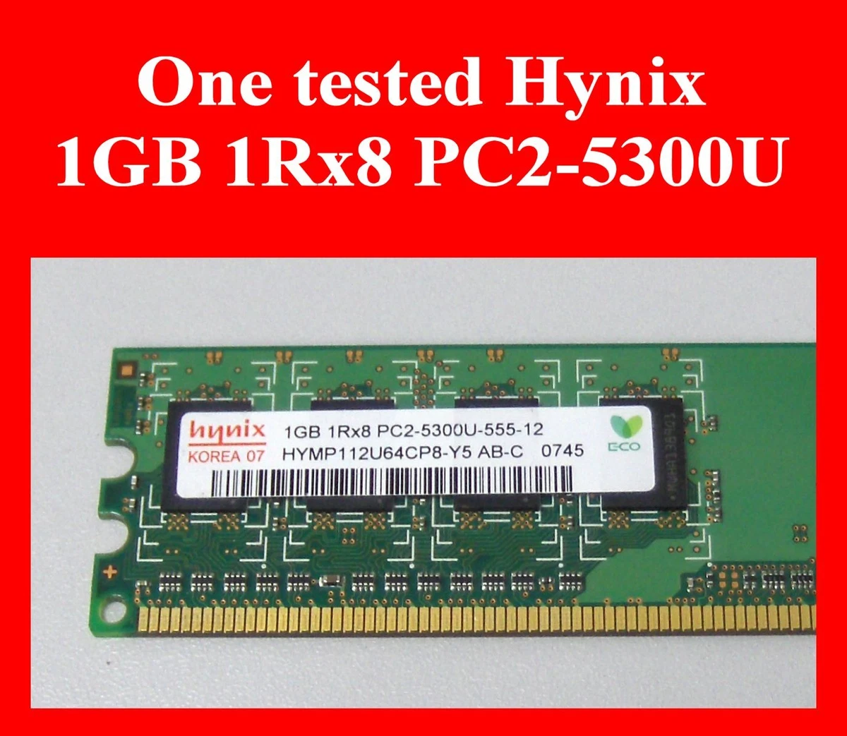 Preços baixos em Hynix PC2-5300 DDR2-667 1 GB de memória (RAM