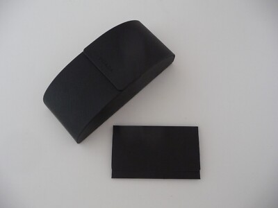 ! NEU ! schwarz Prada Statement XL Saffiano Hartschalen Brillen Etui + Tuch
