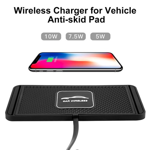 Car Wireless Fast Charging Charger Mat Non‵Slip Pad Holder For IPhone Samsung - Picture 1 of 12