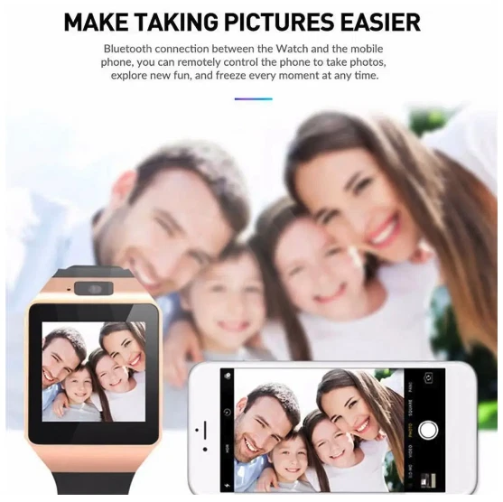 Smartwatch DZ09 Bluetooth Kamera SIM Kartenslot TF Karte Handgelenk Handy Schwarz - Bild 4 von 4