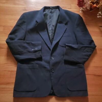 PIERRE BALMAIN PARIS Blue Wool Tweed Men Jacket Sport Coat 44R Blazer St. German