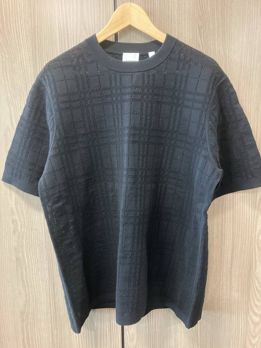 バーバリー　トップス　M Authentic BURBERRY T Shirt Size M Pants Size SP Set up Black