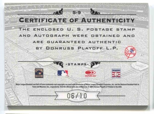 Estampilla del siglo Leaf 2005 auto olímpico #9 Phil Rizzuto Yankees 6/10 - Imagen 4 de 4