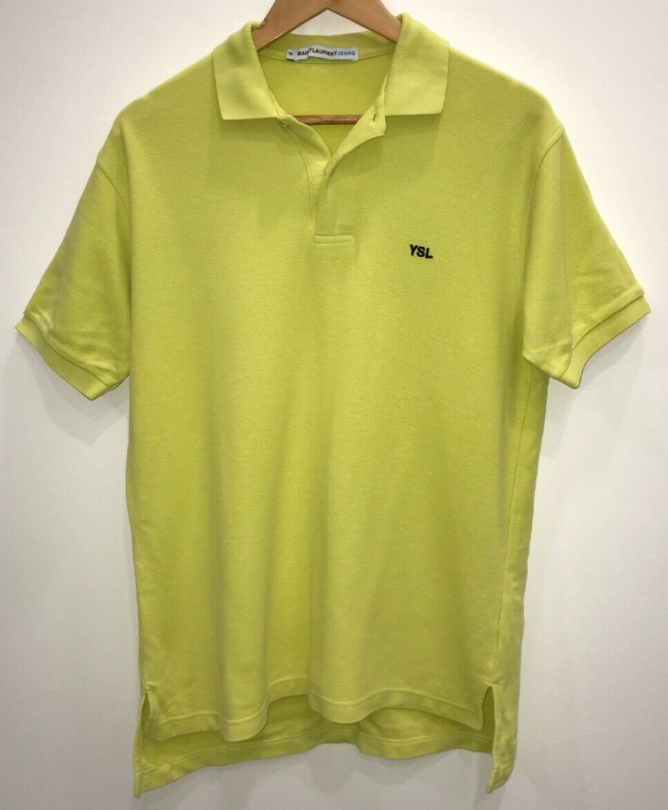 Maglietta polo gialla jeans Saint Laurent