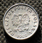 Old Coin Of Poland 5 Groszy 1949 People'S Republic Aluminum