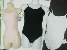 Princess Seam Camisole Leotard NylonSpandex Leotard XLA white black pink