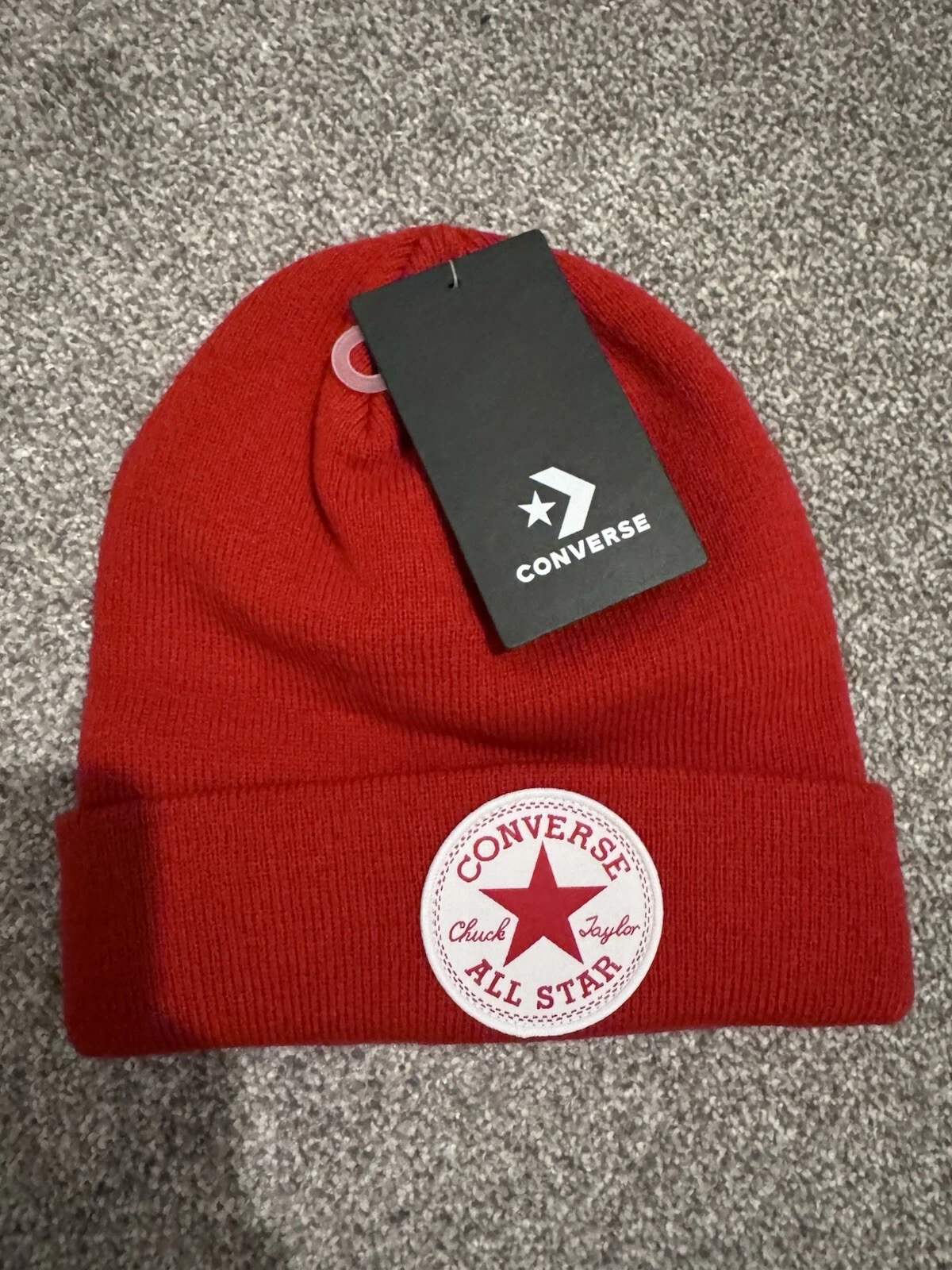 CONVERSE MENS WOMENS BEANIE HAT.CHUCK PATCH Red TURN UP WARM WOOLLY KNIT W22
Opens in a new window o