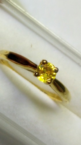 CUTE UNTREATED NATURAL ORIENTAL CITRINE IN 14K YELLOW GOLD RING SIZE 6.25-6.5 - Picture 2 of 11