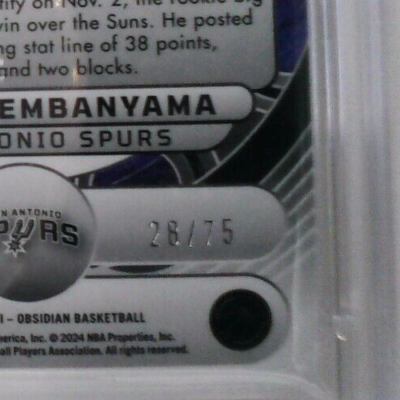 その他 Cubania 2023-24 Panini Obsidian - Orbital Victor Wembanyama #18