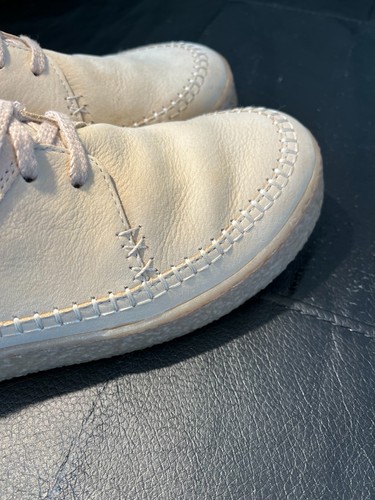 Clarks Barleigh Weave Womens Lace Up Casual Shoes Ivory Suede UK 6 - Picture 10 of 21