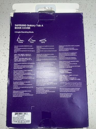 Samsung Book Cover Case Galaxy Tab A 2016 8.0 Black EF-BT350WSE NEW OPEN - Picture 2 of 4